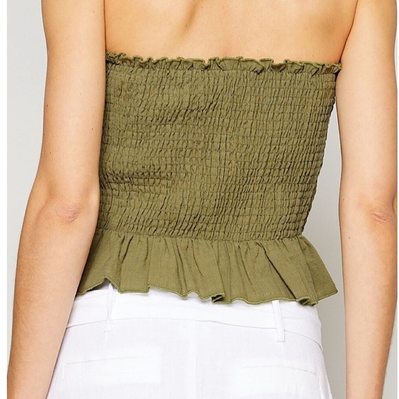 Sadie & Sage Olive Smock Tube Top size large - Picture 3 of 9